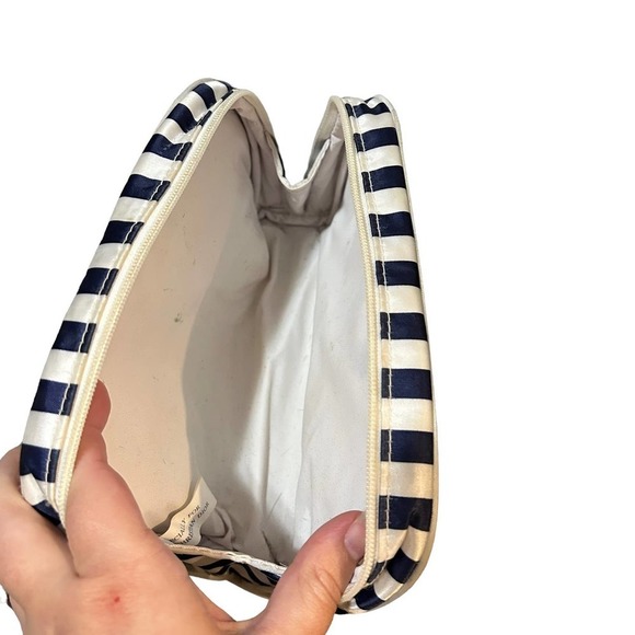 Christian Dior Vintage Navy/White Striped Makeup Bag - Picture 4 of 9